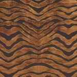 Osborne & Little SERENGETI F5780-04 Rich amber brown with dark chocolate brown wave design