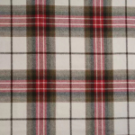 Osborne & Little LOMOND TARTAN F5880-06 Cream base with crimson red and brown plaid stripes