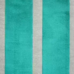 Osborne & Little DU BARRY STRIPE F5891-09 Vibrant teal stripes with pale grey background