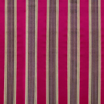 Osborne & Little SALON STRIPE F5951-04 Vibrant fuchsia pink with cream and deep purple stripes