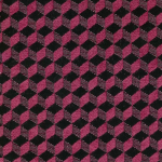 Osborne & Little RAVENNA CHENILLE F6140-03 Fuchsia pink and black geometric pattern with textural elements