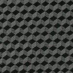 Osborne & Little RAVENNA CHENILLE F6140-06 Charcoal grey and black geometric pattern with textured finish