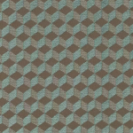 Osborne & Little RAVENNA CHENILLE F6140-07 Soft duckegg blue and chocolate brown geometric pattern