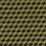 Osborne & Little RAVENNA CHENILLE F6140-10 Olive green and dark brown textured geometric pattern