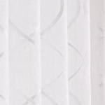 Osborne & Little GAIA F6320-01 Pure white background with subtle silver embroidery accents