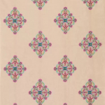 Osborne & Little AMYTIS F6446-01 Cream background with pink, turquoise and mint green accents