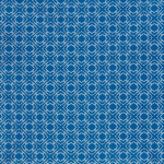Osborne & Little ZANTE F6484-03 Deep azure blue with white delicate lattice design