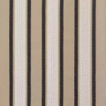 Osborne & Little CHANTILLY STRIPE F6561-02 Black, cream and beige vertical striped fabric arrangement
