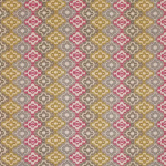 Osborne & Little KONYA F6741-03 Mustard gold, raspberry pink and dove grey blend