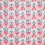Osborne & Little GAZEL F6747-02 Coral pink, mint blue and soft grey with white accents