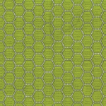 Osborne & Little LEDOUX F6820-02 Vibrant lime green with subtle silver-grey honeycomb outlines