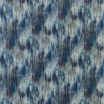 Osborne & Little CASCADE F6834-01 Navy blue and teal with light grey vertical streaks