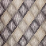 Osborne & Little NORMANDIE F6863-02 Warm beige, dark brown and light grey diamond motif