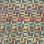 Osborne & Little BAKST F6865-02 Coral pink, mint green and mustard yellow with grey accents