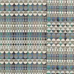 Osborne & Little DOMINO F6874-02 Soft teal, slate grey and cream with navy accents