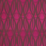 Osborne & Little HOOPLA F6964-06 Vibrant magenta with deep burgundy geometric overlays