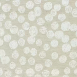 Osborne & Little RAINDROP F7003-06 Cream white circles on pale taupe background
