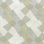 Osborne & Little QUILT F7006-03 Pale sage green, cream and soft grey diamond arrangement