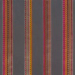 Osborne & Little OPERETTA F7041-01 Charcoal grey with bright pink, orange and yellow decorative stripes