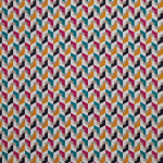 Osborne & Little PAGEANT F7050-01 Teal, magenta, orange and black with cream background