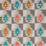 Osborne & Little JAMBOREE F7051-01 Grey and cream with turquoise, coral and orange accents