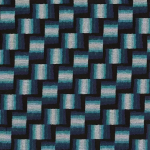 Osborne & Little CAROUSEL F7054-02 Deep navy, teal blue and silver with black accents