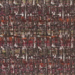 Osborne & Little OAKLEY F7064-03 Rich burgundy, dark brown and cream with olive accents