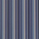 Osborne & Little SPIAGGIA F7175-02 Navy blue, powder blue and beige stripes with silver accents