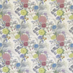 Osborne & Little CARLOTTA F7177-01 Soft blue, rose pink and lime green on cream background
