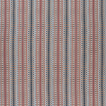 Osborne & Little ZOUINA F7274-02 Rustic terracotta red with navy blue and light grey accents