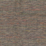 Osborne & Little BRUTON F7312-02 Charcoal grey and taupe base with orange and green accents