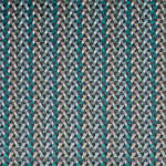 Osborne & Little MARVIN F7320-03 Teal, emerald green and charcoal grey with pale blue accents