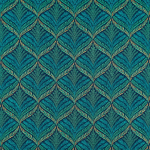 Osborne & Little SOTHERTON F7402-01 Rich teal with emerald green and touches of gold