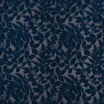Osborne & Little DONWELL F7404-04 Deep navy blue foliage on grey-purple background