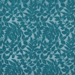 Osborne & Little DONWELL F7404-05 Teal blue-green foliage on light grey-blue background
