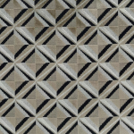 Osborne & Little AMELIA F7422-04 Taupe beige, light cream and black geometric pattern