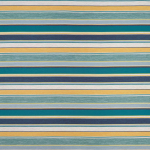 Osborne & Little SPIAGGIA STRIPE OUTDOOR F7448-02 Teal blue, navy and soft mustard yellow horizontal stripes