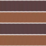 Osborne & Little KANOKO F7566-04 Rich chocolate brown and warm terracotta brown in alternating bands