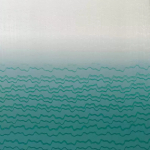 Osborne & Little TEMKO F7568-03 Cream transitioning through pale aqua to rich teal green