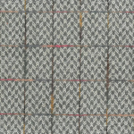 Osborne & Little FALORIA F7572-02 Charcoal grey and cream with pink and amber accent lines