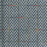 Osborne & Little FALORIA F7572-06 Navy blue and cream with red and amber accent lines