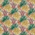 Osborne & Little TALAMANCA F7590-02 Golden yellow, coral pink and emerald green on cream background