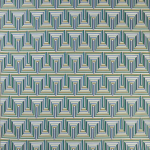 Osborne & Little MAMBO F7723-04 Seafoam green with navy blue and pale grey highlights