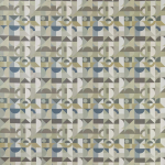 Osborne & Little MOTOWN F7724-02 Soft grey, muted blue and pale olive with cream background