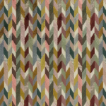 Osborne & Little FELICIA F7742-01 Sage green, dusty pink and ochre with burgundy accents