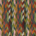 Osborne & Little FELICIA F7742-02 Burnt orange, teal blue and mustard with pink highlights
