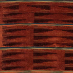 Osborne & Little ELODIE F7743-02 Rust terracotta red with deep burgundy and navy blue trim