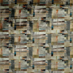 Osborne & Little CHROMATICA F7744-02 Olive green, taupe grey, and rust orange with beige tones