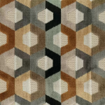 Osborne & Little FAVO F7746-02 Neutral blend of taupe, charcoal grey, brown and sage green