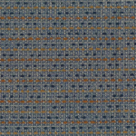 Osborne & Little LAVENHAM F7760-05 Steel blue with rust orange and grey highlights